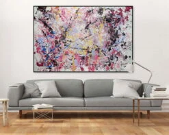 XXL Tableaux à L'huile 'Infinite Joy' | Pièce Unique Peinte à La Main 180x120cm -Magasin De Rénovation Domiciliaire kl00550 abstrakte kunst gelb deko modern acryl gemaelde oel bild 07