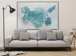 XXL Tableaux à L'huile 'Rettende Oase' | Pièce Unique Peinte à La Main 180x120cm -Magasin De Rénovation Domiciliaire kl00641 deko in tuerkis muster abstrakt modern acryl gemaelde oel bild 08577bbc3acc563