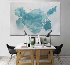 XXL Tableaux à L'huile 'Rettende Oase' | Pièce Unique Peinte à La Main 180x120cm -Magasin De Rénovation Domiciliaire kl00641 deko in tuerkis muster abstrakt modern acryl gemaelde oel bild 09577bbc3c78a5b