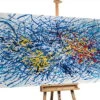 XXL Tableaux à L'huile 'Mind Control' | Pièce Unique Peinte à La Main 200x100cm -Magasin De Rénovation Domiciliaire kl00833 abtrakt blau weiss modern acryl gemaelde oel bild 0003 02