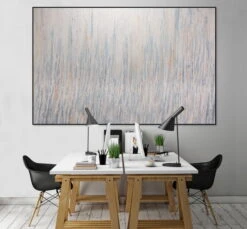 XXL Tableaux à L'huile 'Geniestreich' | Pièce Unique Peinte à La Main 180x120cm -Magasin De Rénovation Domiciliaire kl00991 abstrakt weiss gelb linien modern acryl gemaelde oel bild 09 min