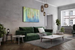 XXL Tableaux à L'huile 'Batik' | Pièce Unique Peinte à La Main 180x120cm -Magasin De Rénovation Domiciliaire kl01024 abstrakt tuerkis orange batikoptik modern acryl gemaelde oel bild oelgemaelde 0002 05