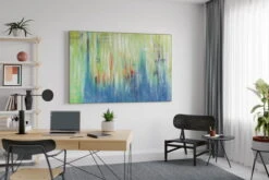 XXL Tableaux à L'huile 'Batik' | Pièce Unique Peinte à La Main 180x120cm -Magasin De Rénovation Domiciliaire kl01024 abstrakt tuerkis orange batikoptik modern acryl gemaelde oel bild oelgemaelde 0002 07