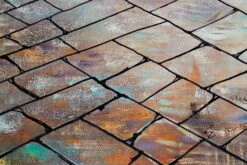 XXL Tableaux à L'huile 'Yellow Brick Lane' | Pièce Unique Peinte à La Main 200x100cm -Magasin De Rénovation Domiciliaire kl01056 yellow brick lane in 200x100cm als handgemaltes oel gemaelde versandkostenfrei 100 tage rueckgaberecht exklusives unikat jetzt online kaufen 0001 09