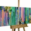 Tableau Peint à La Main 'Ère Colorée' 150x50cm | Avec Certificat D'authenticité -Magasin De Rénovation Domiciliaire kl01078 abstrakt streifen bunt acryl gemaelde acryl bilder leinwandbilder moderne kunst handgemalt 01