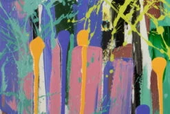 Tableau Peint à La Main 'Ère Colorée' 150x50cm | Avec Certificat D'authenticité -Magasin De Rénovation Domiciliaire kl01078 abstrakt streifen bunt acryl gemaelde acryl bilder leinwandbilder moderne kunst handgemalt 09