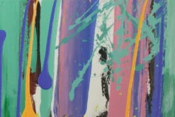 Tableau Peint à La Main 'Ère Colorée' 150x50cm | Avec Certificat D'authenticité -Magasin De Rénovation Domiciliaire kl01078 abstrakt streifen bunt acryl gemaelde acryl bilder leinwandbilder moderne kunst handgemalt 10