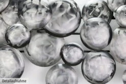 Sculpture Murale En Métal 'Pulsating' 111x38x6,5cm -Magasin De Rénovation Domiciliaire kl01159 abstrakt silber punkte steine modern deko wandskulpturen 02