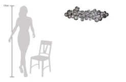 Sculpture Murale En Métal 'Pulsating' 111x38x6,5cm -Magasin De Rénovation Domiciliaire kl01159 abstrakt silber punkte steine modern deko wandskulpturen 06