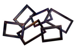 Sculpture Murale En Métal 'Time Will Tell' 130x77x13cm