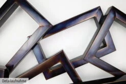 Sculpture Murale En Métal 'Time Will Tell' 130x77x13cm -Magasin De Rénovation Domiciliaire kl01164 abstrak braun quadrate modern deko wandskulpturen 02