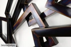 Sculpture Murale En Métal 'Time Will Tell' 130x77x13cm -Magasin De Rénovation Domiciliaire kl01164 abstrak braun quadrate modern deko wandskulpturen 04