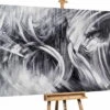 XXL Tableaux à L'huile 'Avec Plaisir' | Pièce Unique Peinte à La Main 180x120cm -Magasin De Rénovation Domiciliaire kl01175 strudel abstrakt grau weiss schwarz modern acryl gemaelde oel bild oelgemaelde 0001 01