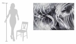 XXL Tableaux à L'huile 'Avec Plaisir' | Pièce Unique Peinte à La Main 180x120cm -Magasin De Rénovation Domiciliaire kl01175 strudel abstrakt grau weiss schwarz modern acryl gemaelde oel bild oelgemaelde 0001 08