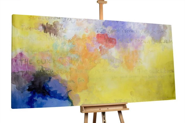 XXL Tableau 'Mots Célestes' | Pièce Unique Peinte à La Main 200x100cm 3 XXL Tableau 'Mots Célestes' | Pièce Unique Peinte à La Main 200x100cm