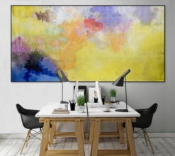 XXL Tableau 'Mots Célestes' | Pièce Unique Peinte à La Main 200x100cm 17 XXL Tableau 'Mots Célestes' | Pièce Unique Peinte à La Main 200x100cm -Magasin De Rénovation Domiciliaire kl01212 modern acryl gemaelde oel bild 09 min