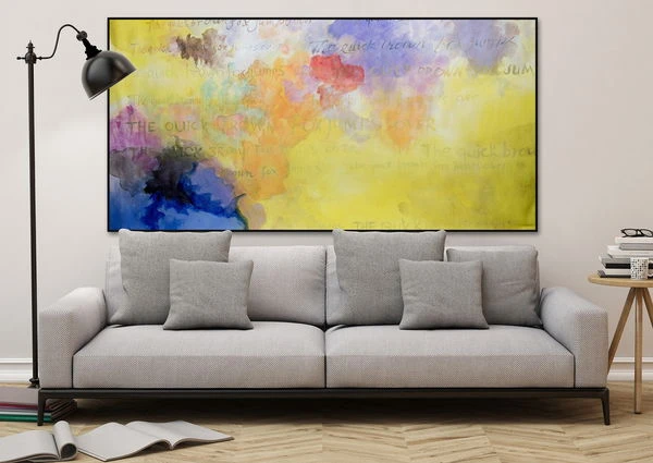 XXL Tableau 'Mots Célestes' | Pièce Unique Peinte à La Main 200x100cm 7 XXL Tableau 'Mots Célestes' | Pièce Unique Peinte à La Main 200x100cm – Image 5