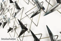 Sculpture Murale En Métal 'Svelte Arrows' 147x99x4cm -Magasin De Rénovation Domiciliaire kl01515 silber schwarz abstrakt pfeile dreiecke modern deko wandskulpturen 04