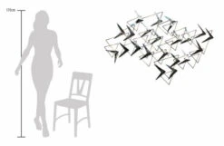 Sculpture Murale En Métal 'Svelte Arrows' 147x99x4cm -Magasin De Rénovation Domiciliaire kl01515 silber schwarz abstrakt pfeile dreiecke modern deko wandskulpturen 06