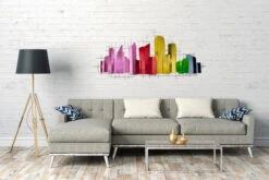 Sculpture Murale En Métal 'Domestic Charm' 130x60x6cm -Magasin De Rénovation Domiciliaire kl01524 braun beige abstrakt rechtecke gross klein modern deko wandskulpturen 07