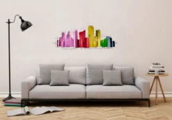 Sculpture Murale En Métal 'Domestic Charm' 130x60x6cm -Magasin De Rénovation Domiciliaire kl01524 braun beige abstrakt rechtecke gross klein modern deko wandskulpturen 09