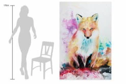 XXL Tableaux à L'huile 'On The Hunt' | Pièce Unique Peinte à La Main 120x180cm -Magasin De Rénovation Domiciliaire kl01557 bunt fuchs natur tier deko modern acryl gemaelde oel bild 0001 066izem1lbdmms1