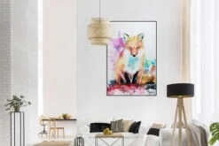 XXL Tableaux à L'huile 'On The Hunt' | Pièce Unique Peinte à La Main 120x180cm -Magasin De Rénovation Domiciliaire kl01557 bunt fuchs natur tier deko modern acryl gemaelde oel bild 0001 07qskonzjvqazla