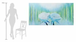 XXL Tableaux à L'huile 'Rosa Celeste' | Pièce Unique Peinte à La Main 200x100cm -Magasin De Rénovation Domiciliaire kl01567 rose weiss blau himmel modern acryl gemaelde oel bild 0001 06