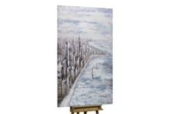 XXL Tableaux à L'huile 'Coastlined' | Pièce Unique Peinte à La Main 120x180cm