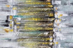 XXL Tableaux à L'huile 'Intense Illusions' | Pièce Unique Peinte à La Main 100x200cm -Magasin De Rénovation Domiciliaire kl01721 grau gelb abstrakt relief modern acryl gemaelde oel bild 0002 04