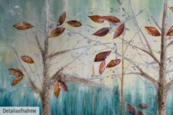 XXL Tableaux à L'huile 'Hokuspokus' | Pièce Unique Peinte à La Main 200x100cm -Magasin De Rénovation Domiciliaire kl01800 wald herbst baeume blaetter modern acryl gemaelde oel bild 0001 03