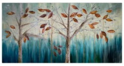 XXL Tableaux à L'huile 'Hokuspokus' | Pièce Unique Peinte à La Main 200x100cm -Magasin De Rénovation Domiciliaire kl01800 wald herbst baeume blaetter modern acryl gemaelde oel bild oelgemaelde 0001 11