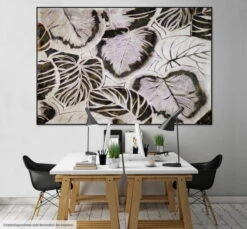 XXL Tableaux à L'huile 'Fossilisation' | Pièce Unique Peinte à La Main 180x120cm 14 XXL Tableaux à L'huile 'Fossilisation' | Pièce Unique Peinte à La Main 180x120cm -Magasin De Rénovation Domiciliaire kl01857 blaetter natur tropen modern acryl gemaelde oel bild 0001 10