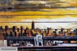 XXL Tableaux à L'huile 'Betörende Kulissen' | Pièce Unique Peinte à La Main 200x100cm 20 XXL Tableaux à L'huile 'Betörende Kulissen' | Pièce Unique Peinte à La Main 200x100cm -Magasin De Rénovation Domiciliaire kl02012 stadt skyline braun bruecke modern acryl gemaelde oel bild 0001 03