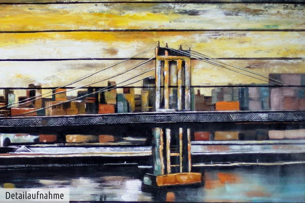 XXL Tableaux à L'huile 'Betörende Kulissen' | Pièce Unique Peinte à La Main 200x100cm 4 XXL Tableaux à L'huile 'Betörende Kulissen' | Pièce Unique Peinte à La Main 200x100cm – Image 2