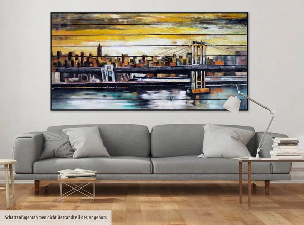 XXL Tableaux à L'huile 'Betörende Kulissen' | Pièce Unique Peinte à La Main 200x100cm 7 XXL Tableaux à L'huile 'Betörende Kulissen' | Pièce Unique Peinte à La Main 200x100cm – Image 5