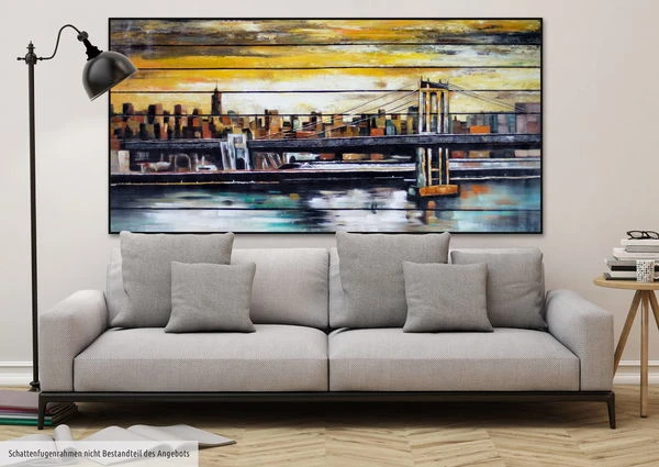 XXL Tableaux à L'huile 'Betörende Kulissen' | Pièce Unique Peinte à La Main 200x100cm 5 XXL Tableaux à L'huile 'Betörende Kulissen' | Pièce Unique Peinte à La Main 200x100cm – Image 3