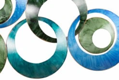 Sculpture Murale En Métal 'Memory Of Water' 105x41x4cm -Magasin De Rénovation Domiciliaire kl02033 abstrakt blau kreise metall skulptur plastik figur modern 08