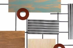 Sculpture Murale En Métal 'State Of Mind' 119x78x5cm 16 Sculpture Murale En Métal 'State Of Mind' 119x78x5cm -Magasin De Rénovation Domiciliaire kl02038 abstrakt vierecke bunt metall skulptur plastik figur modern 06