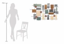 Sculpture Murale En Métal 'State Of Mind' 119x78x5cm 17 Sculpture Murale En Métal 'State Of Mind' 119x78x5cm -Magasin De Rénovation Domiciliaire kl02038 abstrakt vierecke bunt metall skulptur plastik figur modern 07