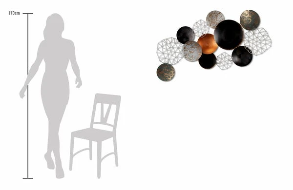 Sculpture Murale En Métal 'Galactic Space' 125x64x7cm 8 Sculpture Murale En Métal 'Galactic Space' 125x64x7cm – Image 6