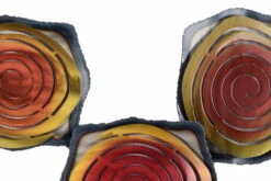 Sculpture Murale En Métal 'Lily Pads' 124x69x8cm -Magasin De Rénovation Domiciliaire kl02043 rund gelb bunt kreise metall skulptur plastik figur modern 08