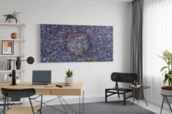 XXL Tableaux à L'huile 'Déjà-Vu' | Pièce Unique Peinte à La Main 200x100cm -Magasin De Rénovation Domiciliaire kl02078 abstrakt bunt farbtupfer action painting modern acryl gemaelde oel bild oelgemaelde 0002 07