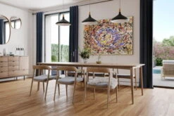 XXL Tableaux à L'huile 'Thousand Miles' | Pièce Unique Peinte à La Main 180x120cm -Magasin De Rénovation Domiciliaire kl02231 abstrakt bunt orange rot blau linien farbkleckse modern acryl gemaelde oel bild oelgemaelde 0001 04