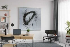 XXL Tableaux à L'huile 'In Sich Gekehrt' | Pièce Unique Peinte à La Main 150x150cm -Magasin De Rénovation Domiciliaire kl02347 abstrakt schwarz gruen kreis modern acryl gemaelde oel bild oelgemaelde 0001 07