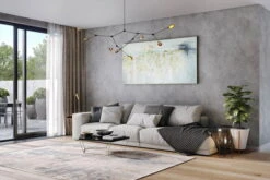 XXL Tableaux à L'huile 'Prächtiger Schein' | Pièce Unique Peinte à La Main 200x100cm -Magasin De Rénovation Domiciliaire kl02797 abstrakt weiss grau gold grau beige oel gemaelde oel bilder handgemalte unikate moderne kunst 0002 03