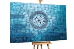 XXL Tableaux à L'huile 'Tor Zur Zeit' | Pièce Unique Peinte à La Main 180x120cm