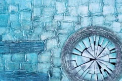 Magasin De Rénovation Domiciliaire -Magasin De Rénovation Domiciliaire kl02822 abstrakt kreis blau gruen blau gruen oel gemaelde oel bilder handgemalte unikate moderne kunst 0001 02