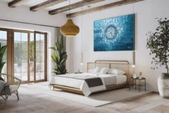 XXL Tableaux à L'huile 'Tor Zur Zeit' | Pièce Unique Peinte à La Main 180x120cm -Magasin De Rénovation Domiciliaire kl02822 abstrakt kreis blau gruen blau gruen oel gemaelde oel bilder handgemalte unikate moderne kunst 0001 06