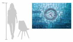 XXL Tableaux à L'huile 'Tor Zur Zeit' | Pièce Unique Peinte à La Main 180x120cm -Magasin De Rénovation Domiciliaire kl02822 abstrakt kreis blau gruen blau gruen oel gemaelde oel bilder handgemalte unikate moderne kunst 0001 08